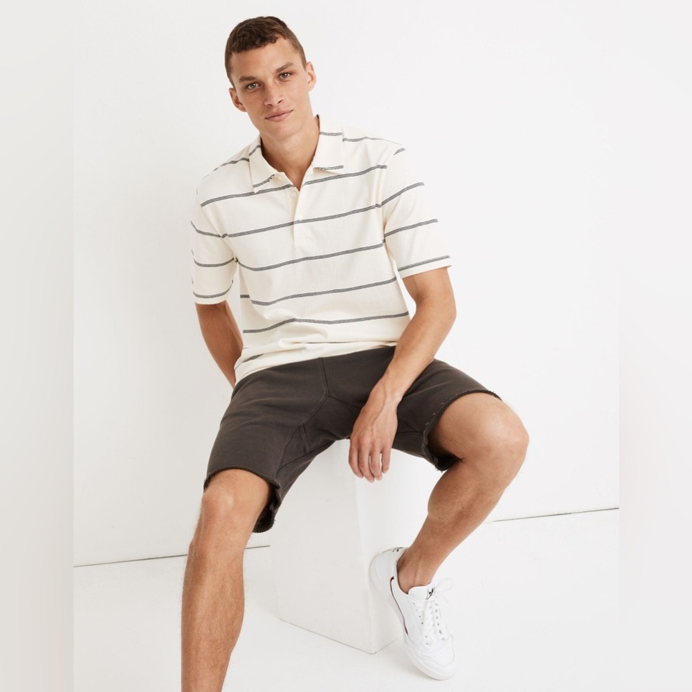 NWT Madewell Polo Shirt in Bergess Stripe
